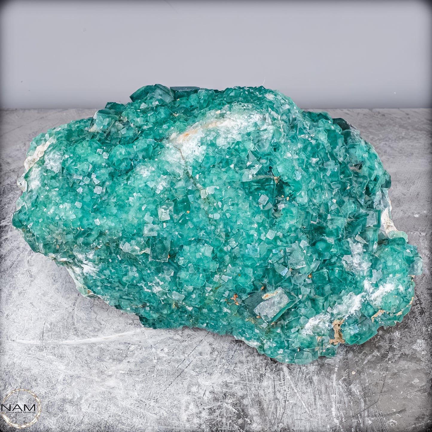 Natürliche Grüner Fluorit Kristalle auf Matrix -10644,55g