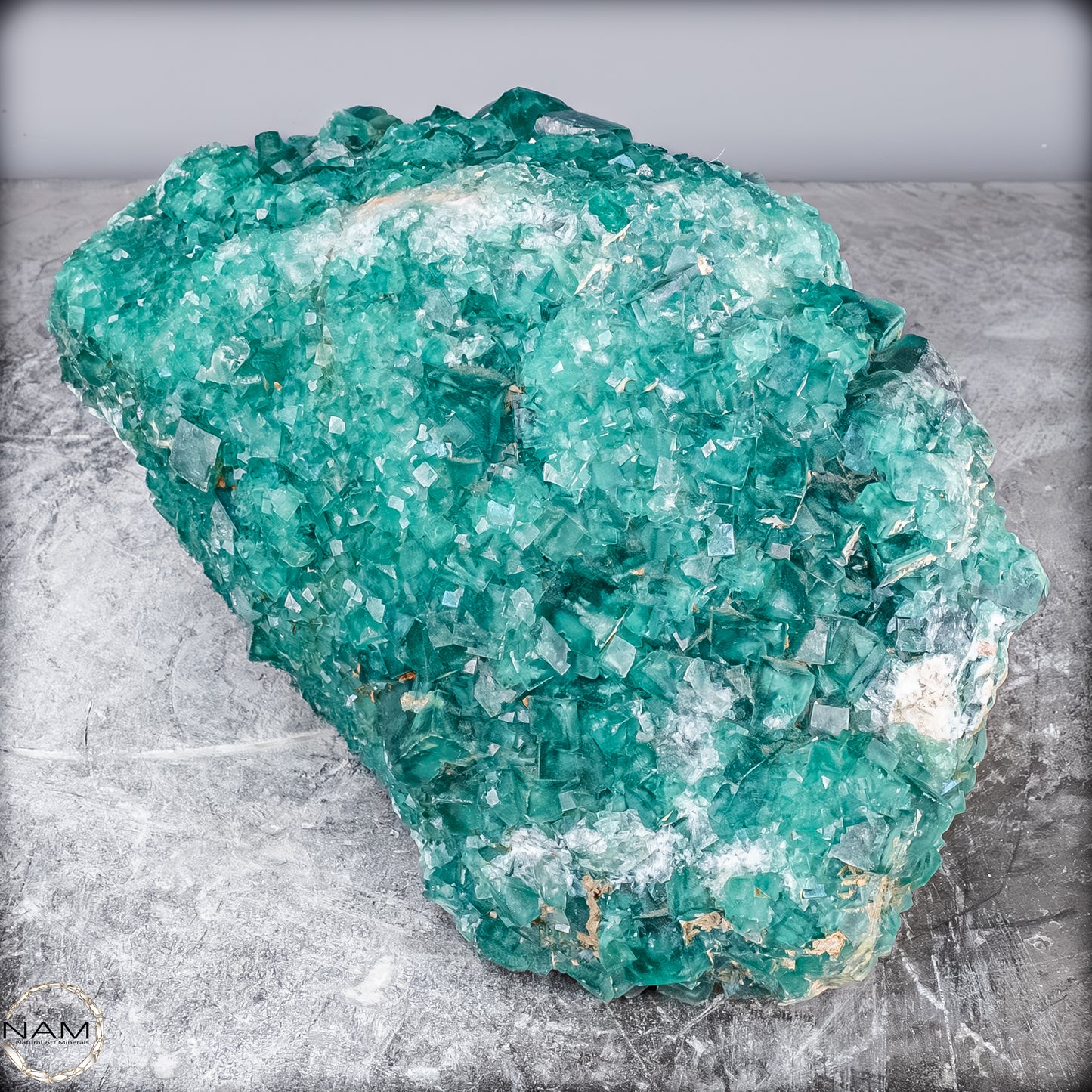 Natürliche Grüner Fluorit Kristalle auf Matrix -10644,55g