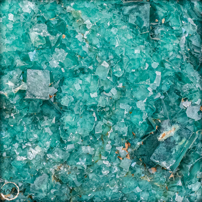 Natürliche Grüner Fluorit Kristalle auf Matrix -10644,55g