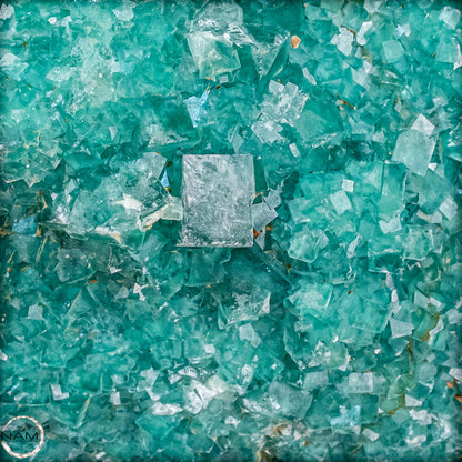 Natürliche Grüner Fluorit Kristalle auf Matrix -10644,55g