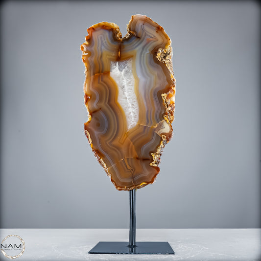 Achat Scheibe  – Natürliches Farbenspiel auf Ständer aus Brasilien - 5926,77 g