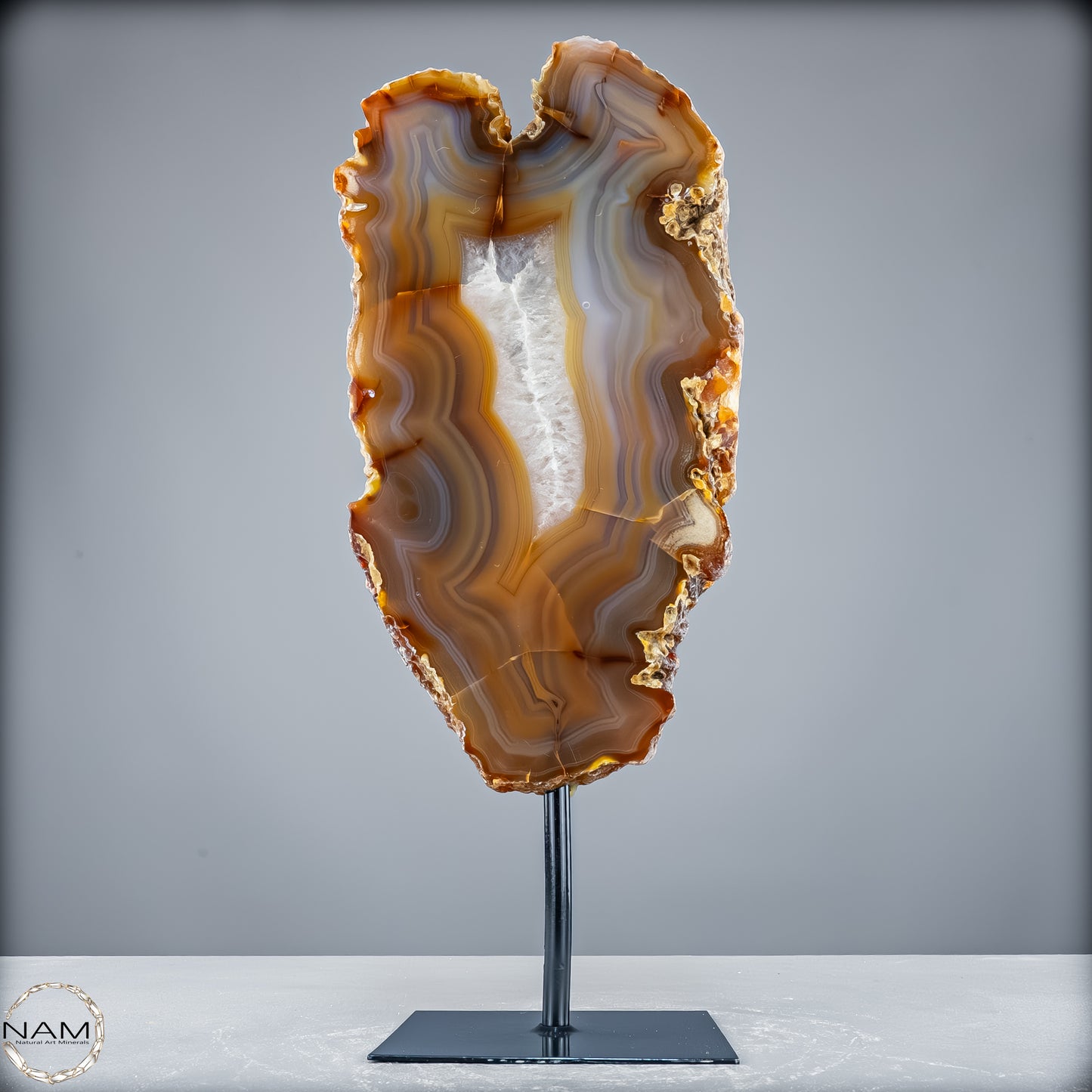 Achat Scheibe  – Natürliches Farbenspiel auf Ständer aus Brasilien - 5926,77 g