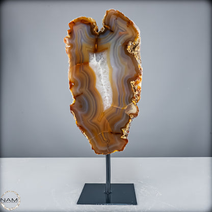 Achat Scheibe  – Natürliches Farbenspiel auf Ständer aus Brasilien - 5926,77 g