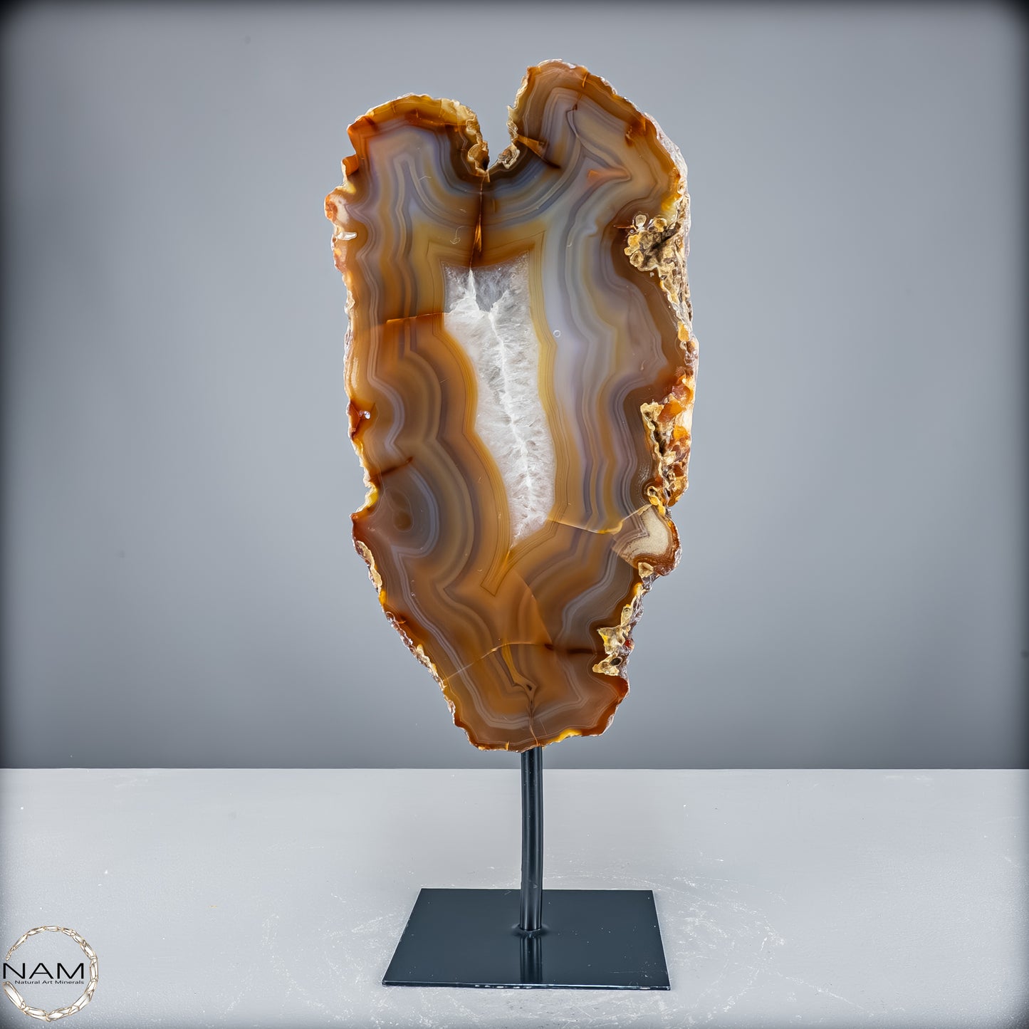 Achat Scheibe  – Natürliches Farbenspiel auf Ständer aus Brasilien - 5926,77 g