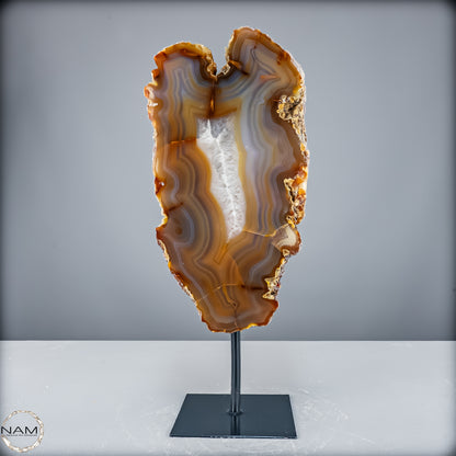 Achat Scheibe  – Natürliches Farbenspiel auf Ständer aus Brasilien - 5926,77 g