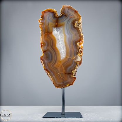 Achat Scheibe  – Natürliches Farbenspiel auf Ständer aus Brasilien - 5926,77 g