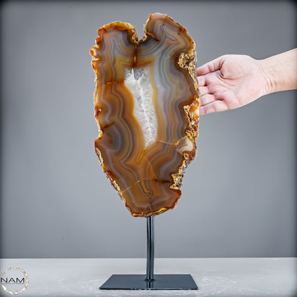 Achat Scheibe  – Natürliches Farbenspiel auf Ständer aus Brasilien - 5926,77 g