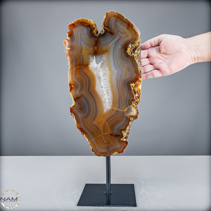 Achat Scheibe  – Natürliches Farbenspiel auf Ständer aus Brasilien - 5926,77 g