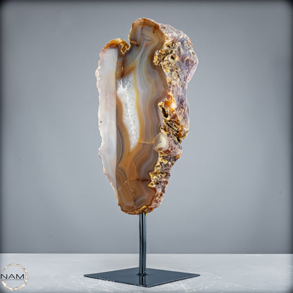 Achat Scheibe  – Natürliches Farbenspiel auf Ständer aus Brasilien - 5926,77 g