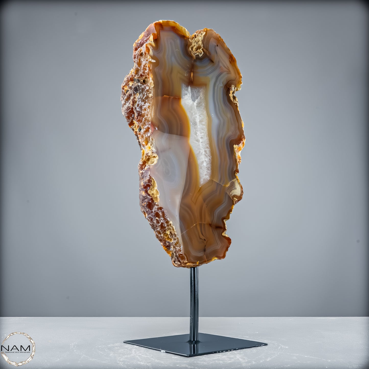 Achat Scheibe  – Natürliches Farbenspiel auf Ständer aus Brasilien - 5926,77 g