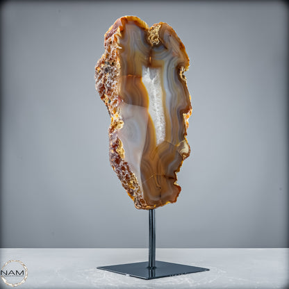 Achat Scheibe  – Natürliches Farbenspiel auf Ständer aus Brasilien - 5926,77 g