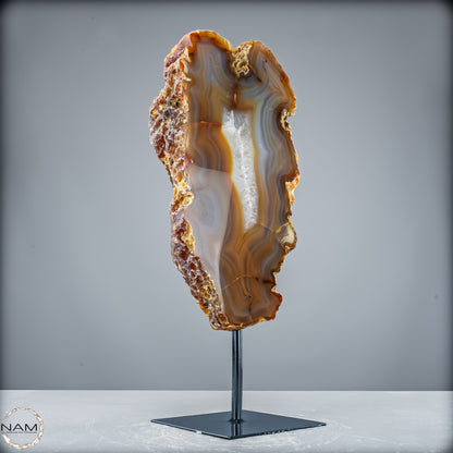 Achat Scheibe  – Natürliches Farbenspiel auf Ständer aus Brasilien - 5926,77 g