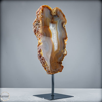 Achat Scheibe  – Natürliches Farbenspiel auf Ständer aus Brasilien - 5926,77 g