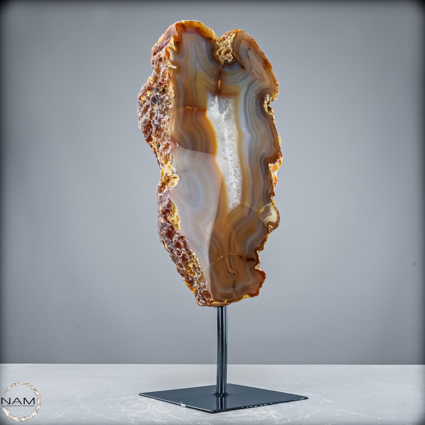 Achat Scheibe  – Natürliches Farbenspiel auf Ständer aus Brasilien - 5926,77 g