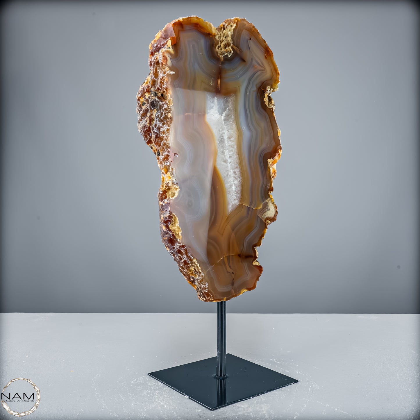 Achat Scheibe  – Natürliches Farbenspiel auf Ständer aus Brasilien - 5926,77 g