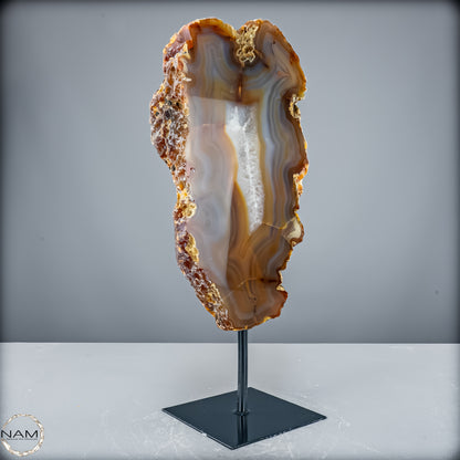 Achat Scheibe  – Natürliches Farbenspiel auf Ständer aus Brasilien - 5926,77 g