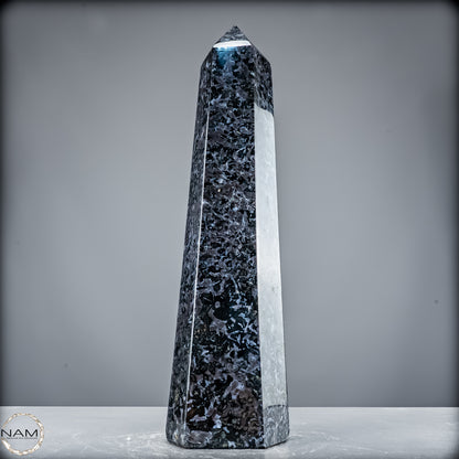 Natürlicher Merlinit (Gabbro) Kristall Obelisk - 5846,12 g