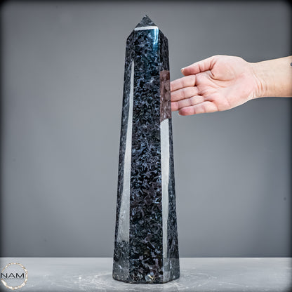 Natürlicher Merlinit (Gabbro) Kristall Obelisk - 5846,12 g