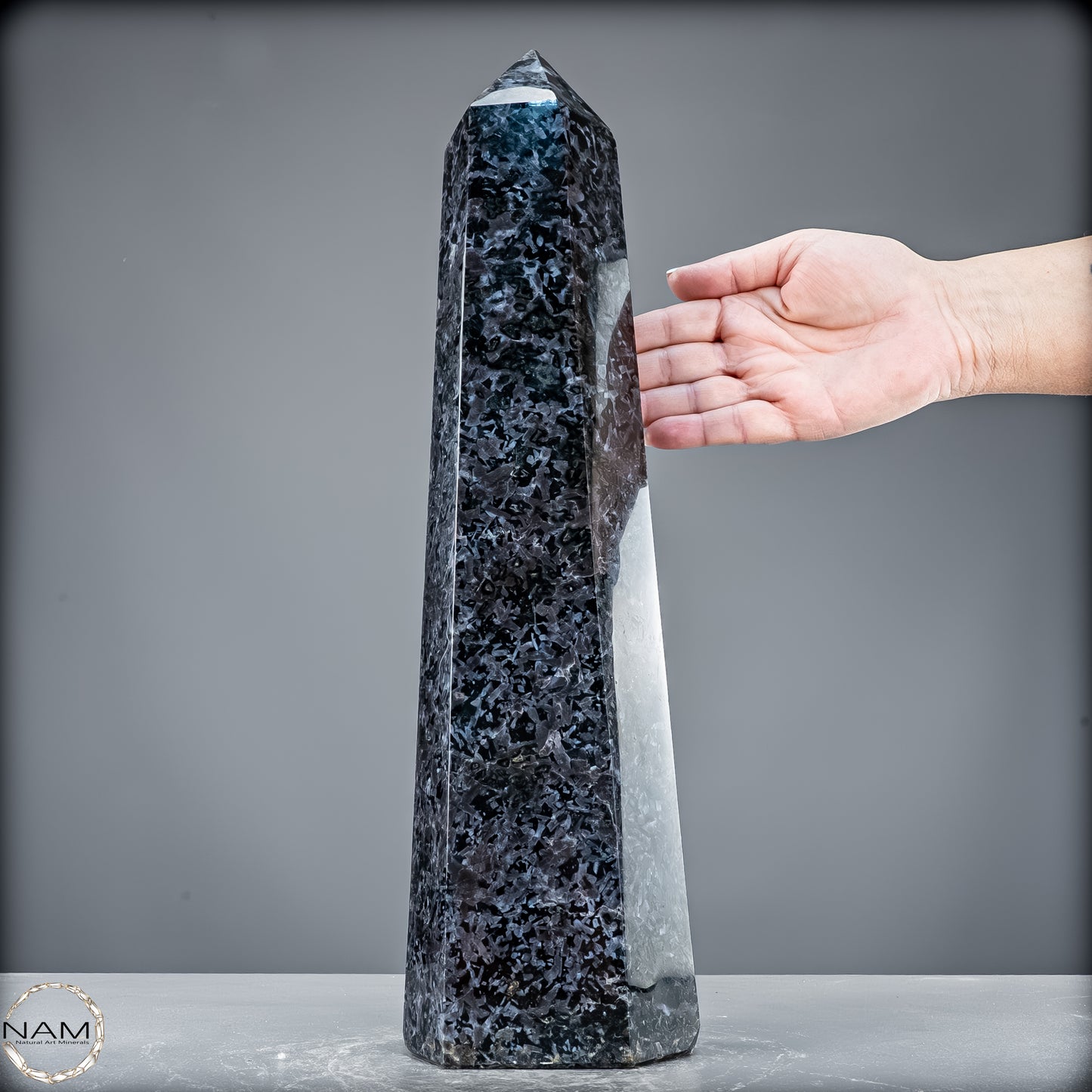 Natürlicher Merlinit (Gabbro) Kristall Obelisk - 5846,12 g