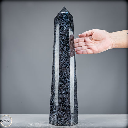 Natürlicher Merlinit (Gabbro) Kristall Obelisk - 5846,12 g