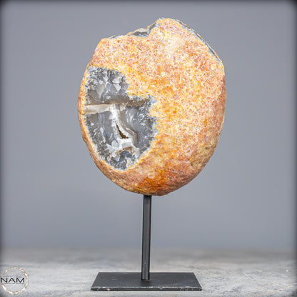 Natürliche Achat Druse auf Ständer, Brasilien - 989,37g