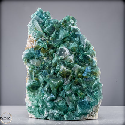 Natürliche Grüner Fluorit Kristalle auf Matrix - 14445,86 g