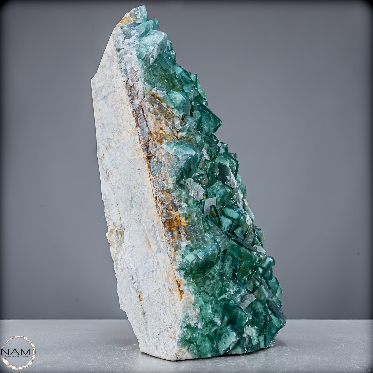 Natürliche Grüner Fluorit Kristalle auf Matrix - 14445,86 g