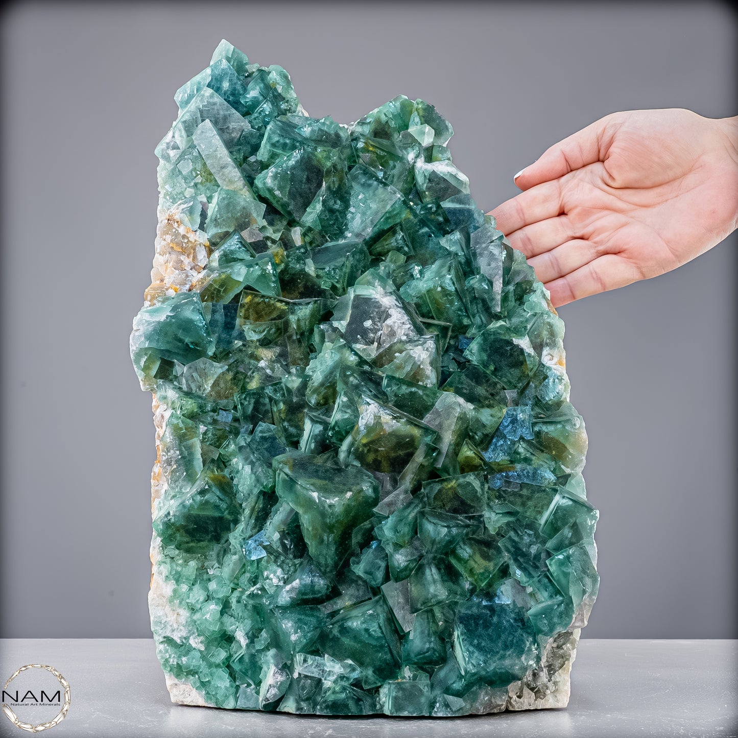 Natürliche Grüner Fluorit Kristalle auf Matrix - 14445,86 g