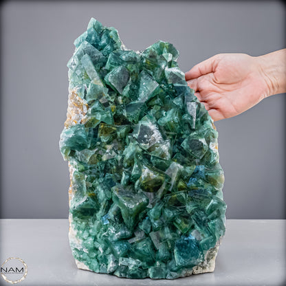 Natürliche Grüner Fluorit Kristalle auf Matrix - 14445,86 g