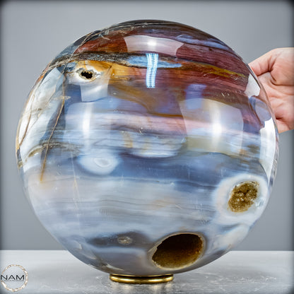 Natürliche Ocean-Jaspis-Achat Kugel - 20946,12 g