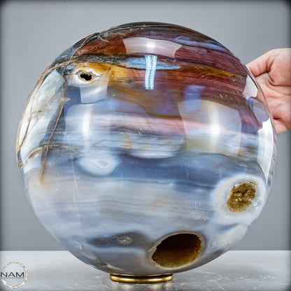 Natürliche Ocean-Jaspis-Achat Kugel - 20946,12 g