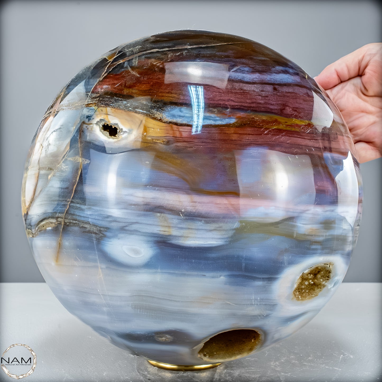 Natürliche Ocean-Jaspis-Achat Kugel - 20946,12 g