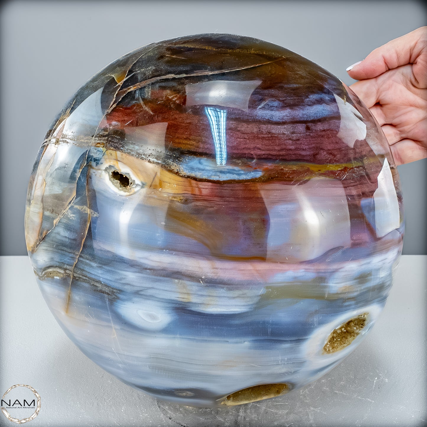 Natürliche Ocean-Jaspis-Achat Kugel - 20946,12 g