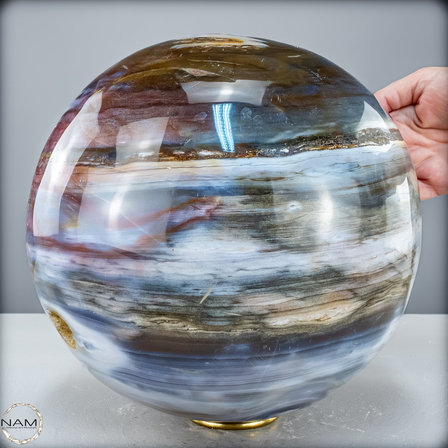 Natürliche Ocean-Jaspis-Achat Kugel - 20946,12 g