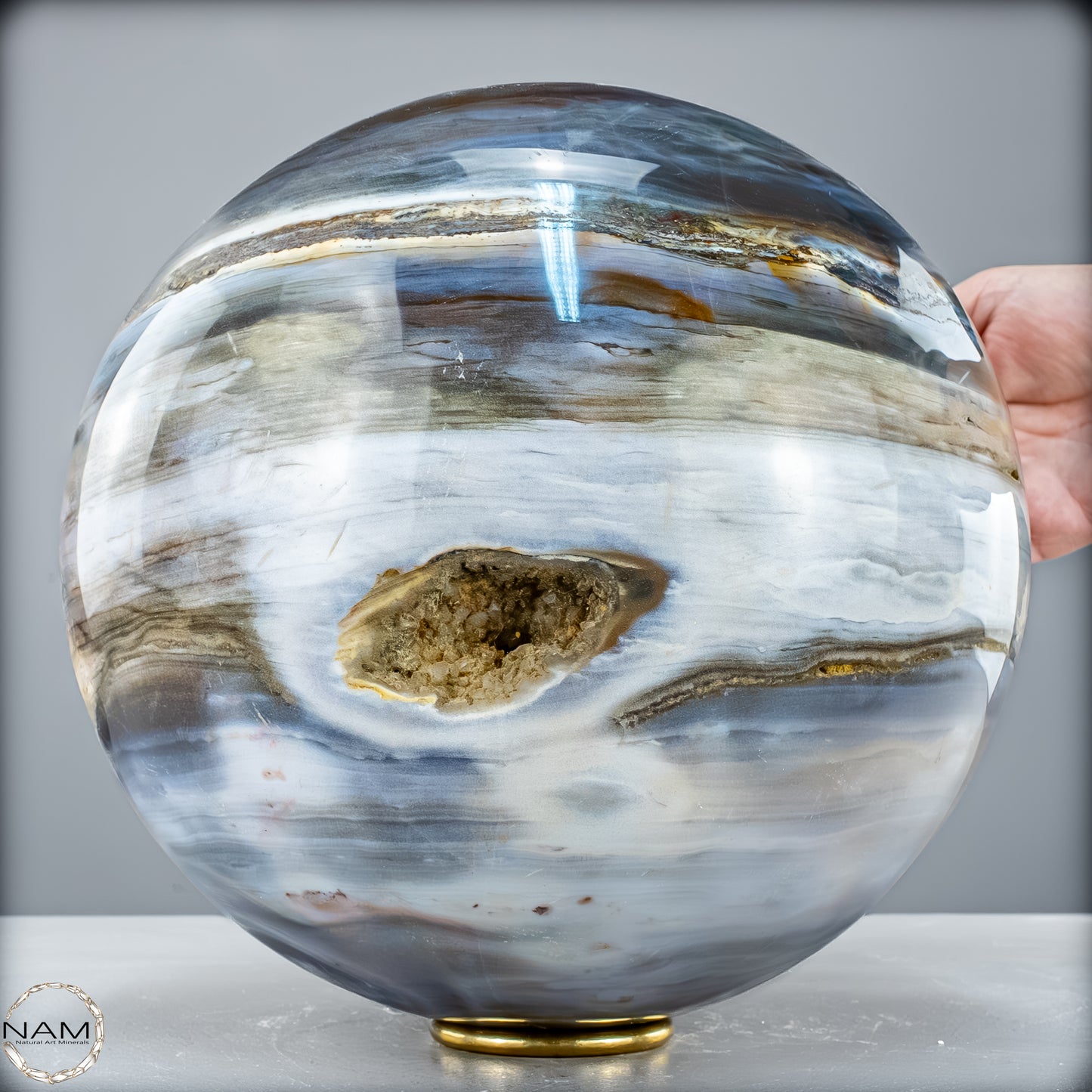 Natürliche Ocean-Jaspis-Achat Kugel - 20946,12 g