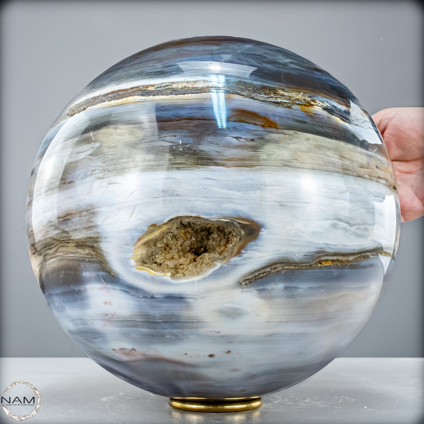 Natürliche Ocean-Jaspis-Achat Kugel - 20946,12 g