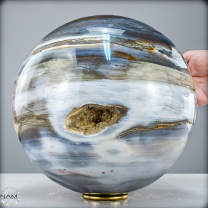 Natürliche Ocean-Jaspis-Achat Kugel - 20946,12 g