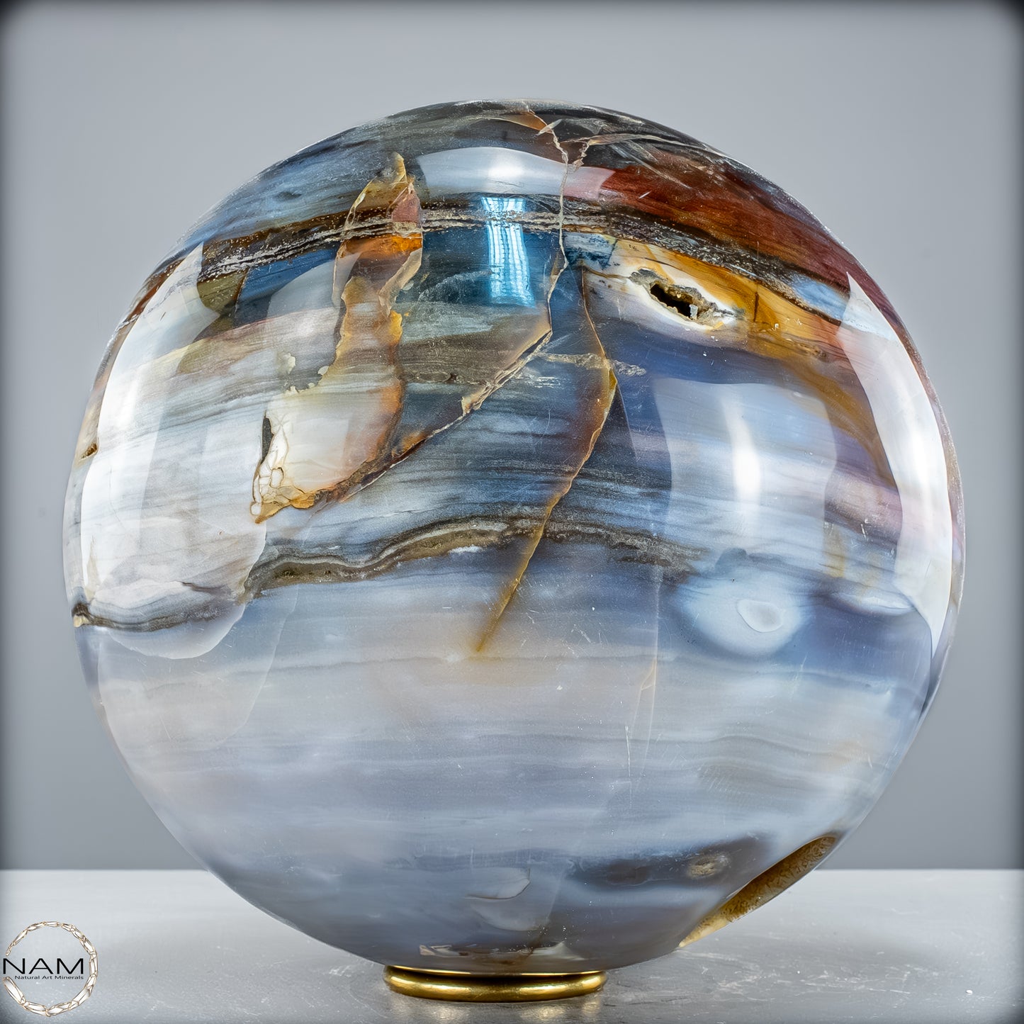 Natürliche Ocean-Jaspis-Achat Kugel - 20946,12 g