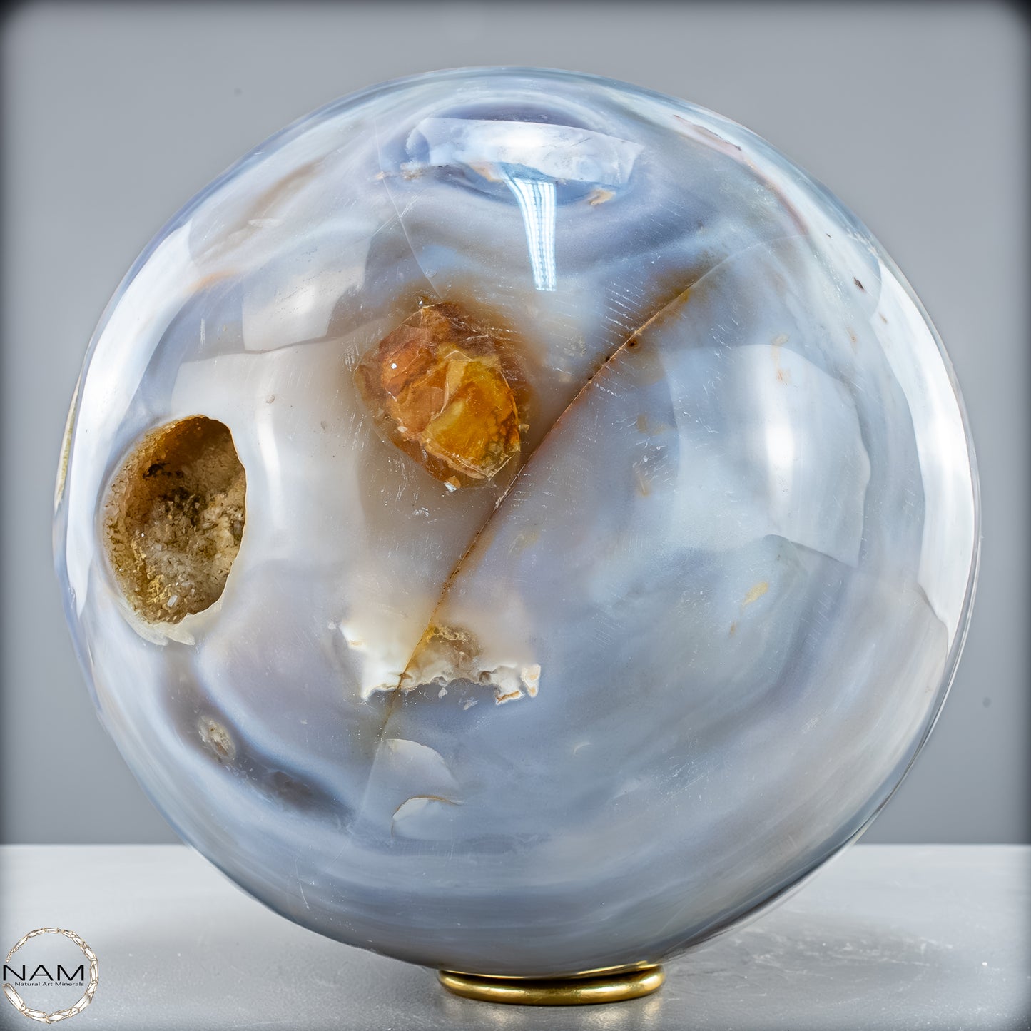 Natürliche Ocean-Jaspis-Achat Kugel - 20946,12 g