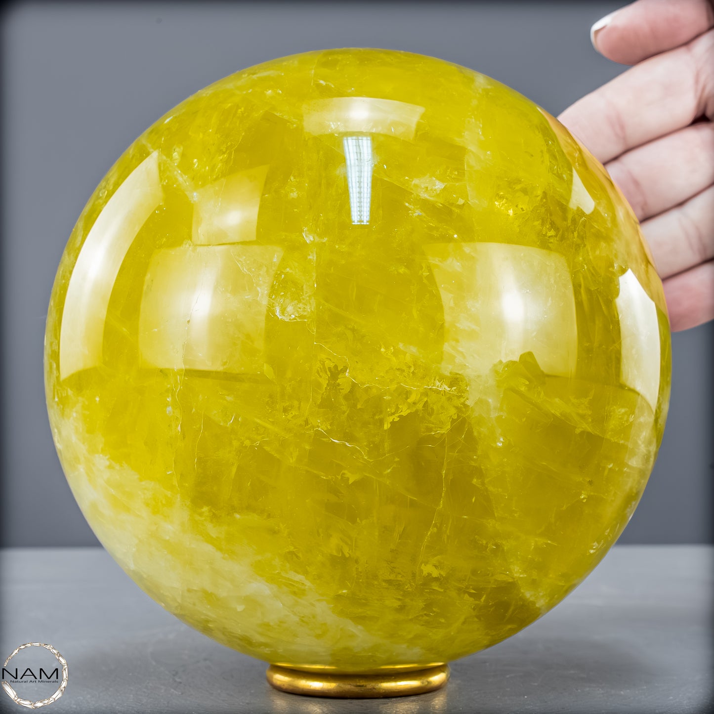 Top Qualität Transparenter Citrin Kristall Kugel - Brasilien - 3920,14 g