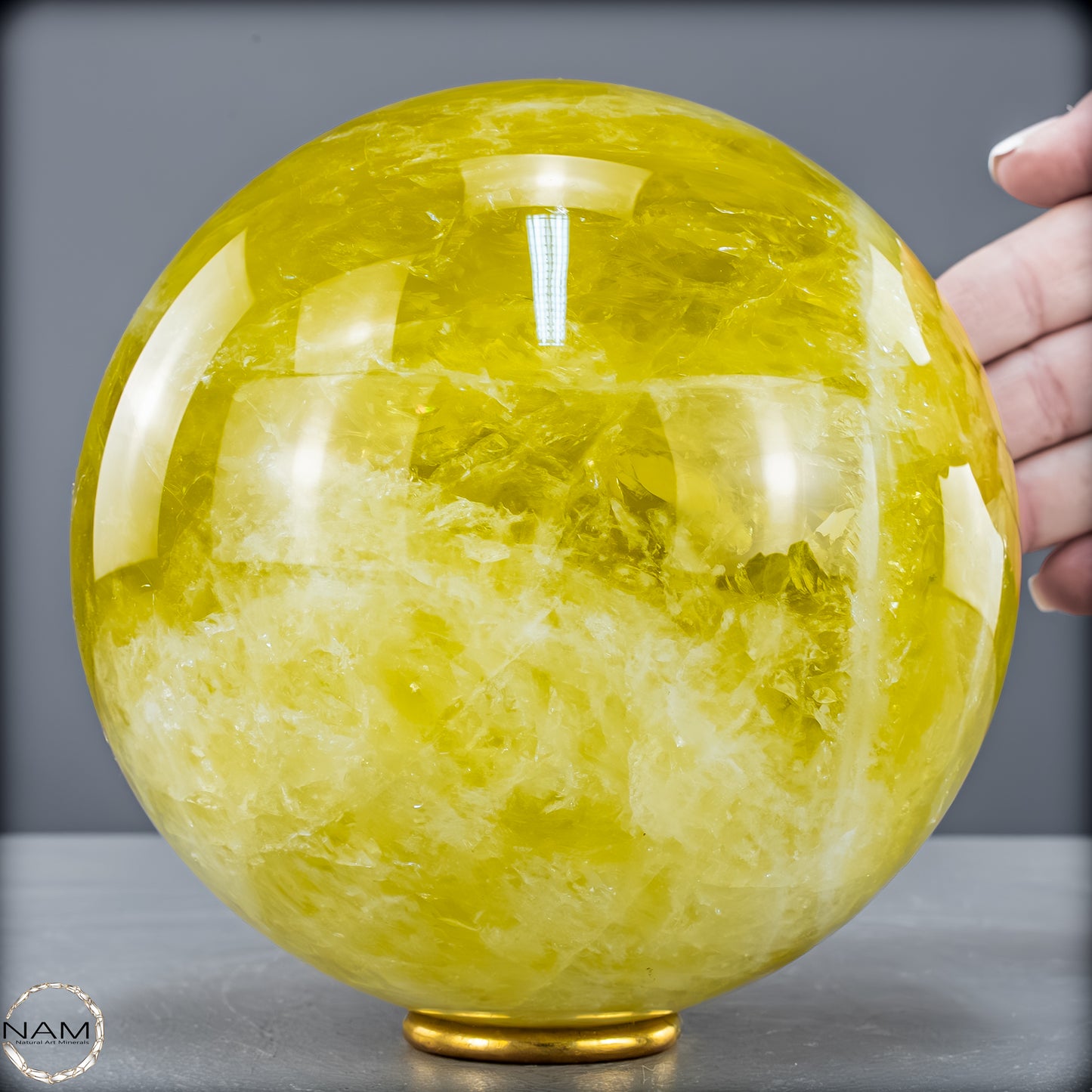 Top Qualität Transparenter Citrin Kristall Kugel - Brasilien - 3920,14 g