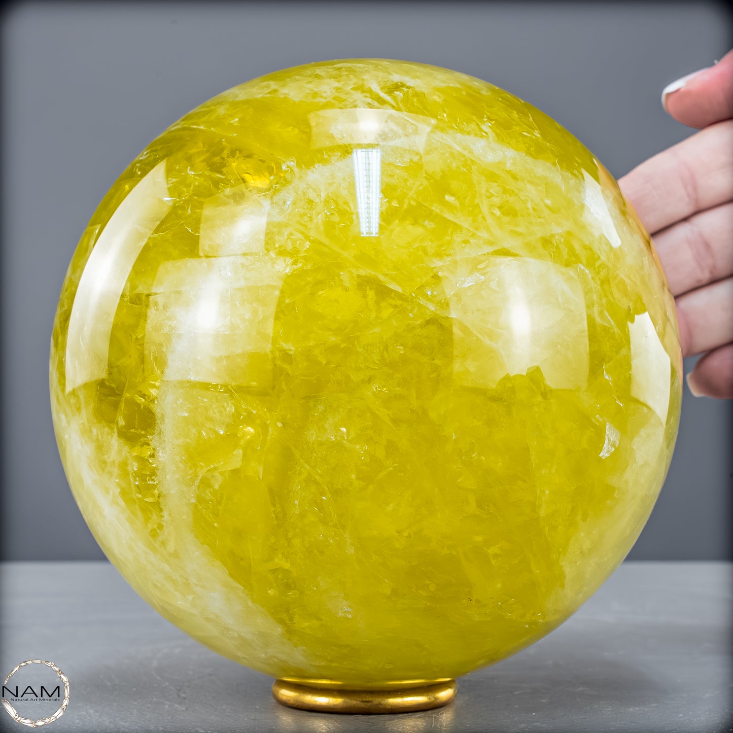 Top Qualität Transparenter Citrin Kristall Kugel - Brasilien - 3920,14 g