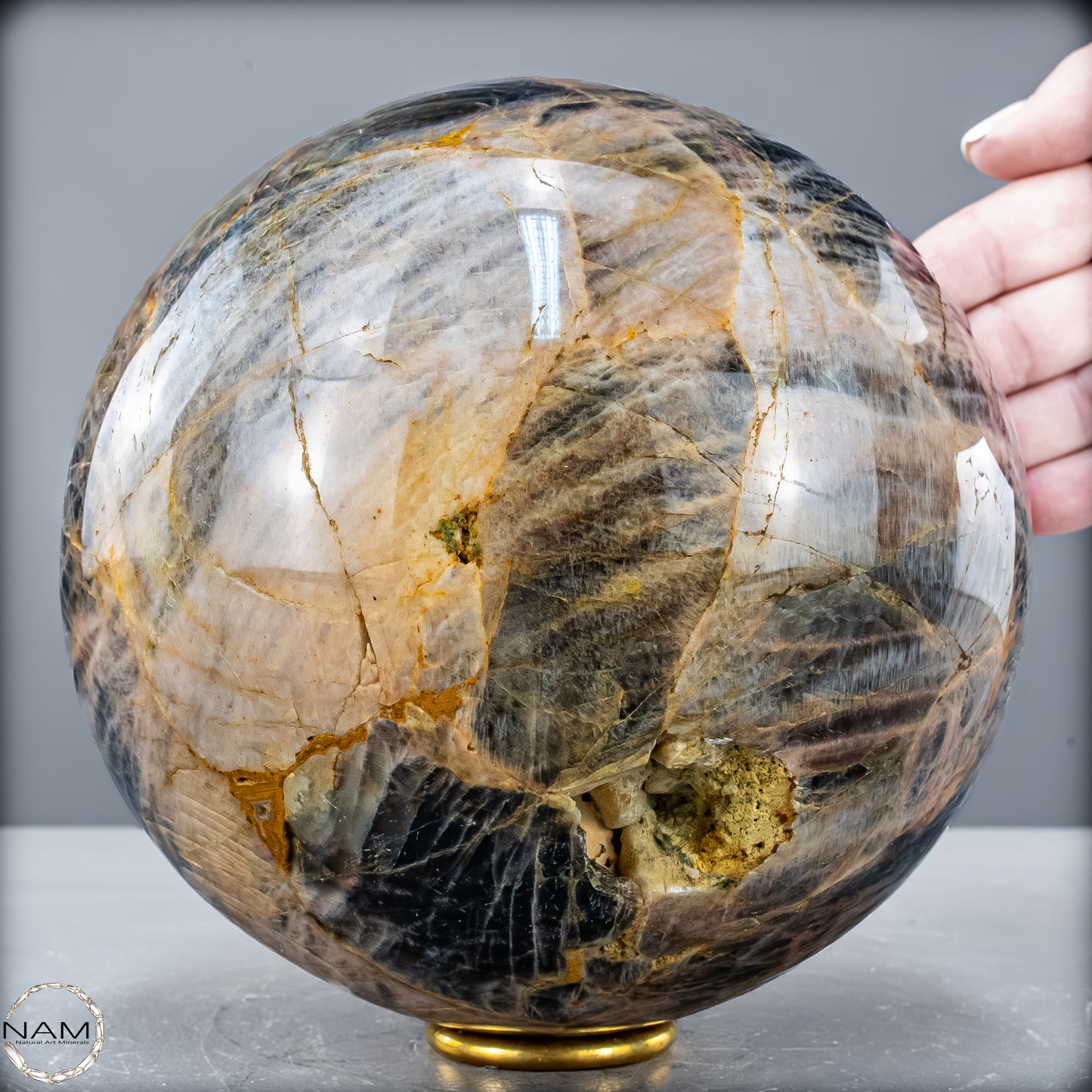 Natürliche Funkelnde Mondstein Kristall-Kugel - 5357,59 g