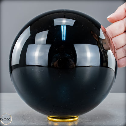 Natürliche Schwarze Obsidian Kristall-Kugel - 3724,14 g