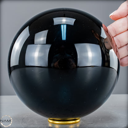 Natürliche Schwarze Obsidian Kristall-Kugel - 3724,14 g