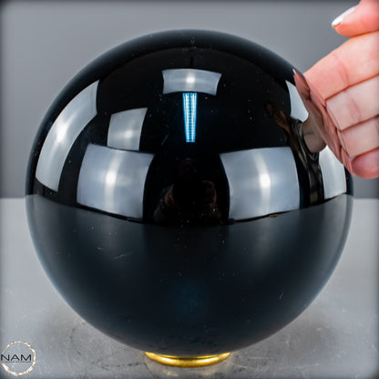 Natürliche Schwarze Obsidian Kristall-Kugel - 3724,14 g