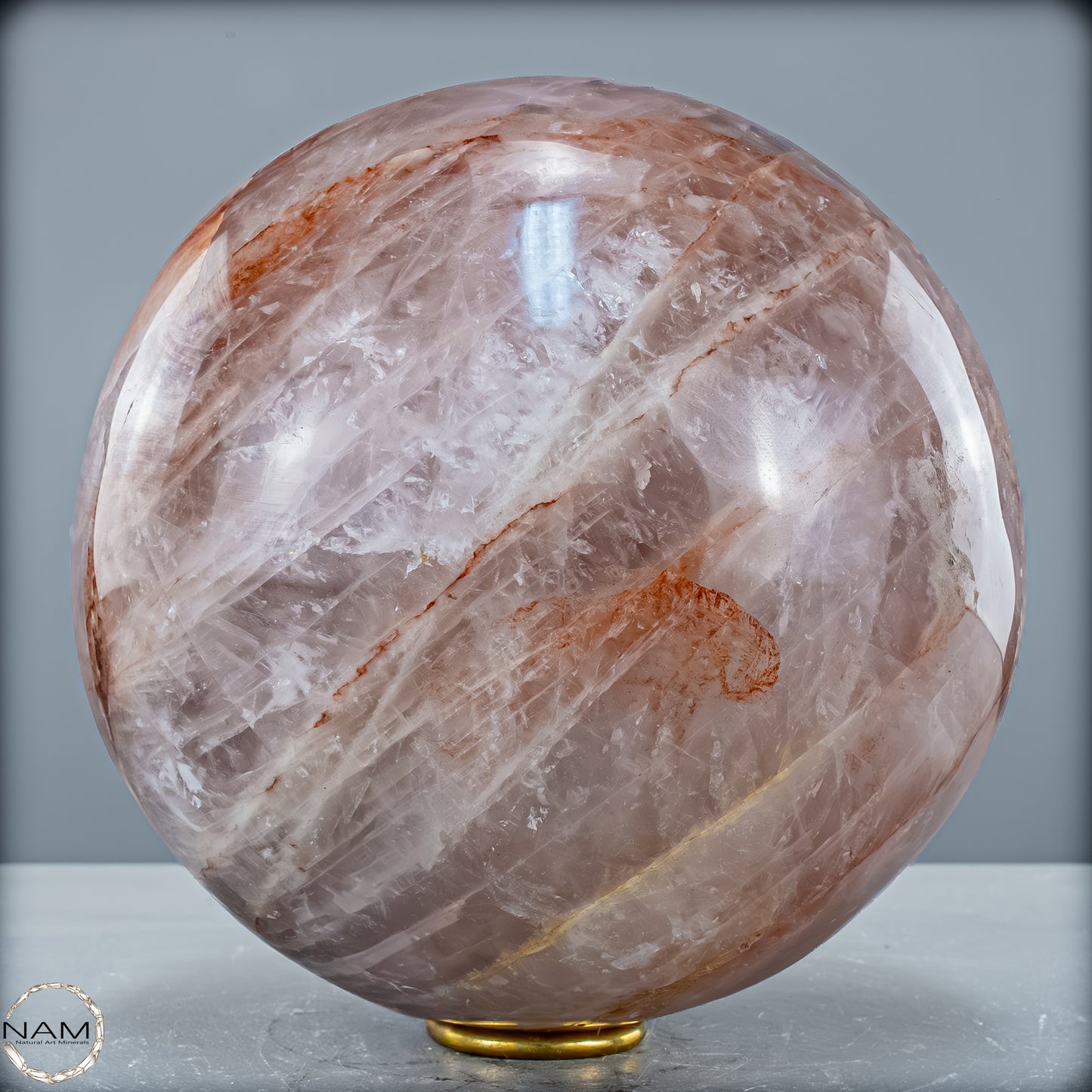 Natürliche Rote Feuerquarz Kristall-Kugel - 8831,42 g