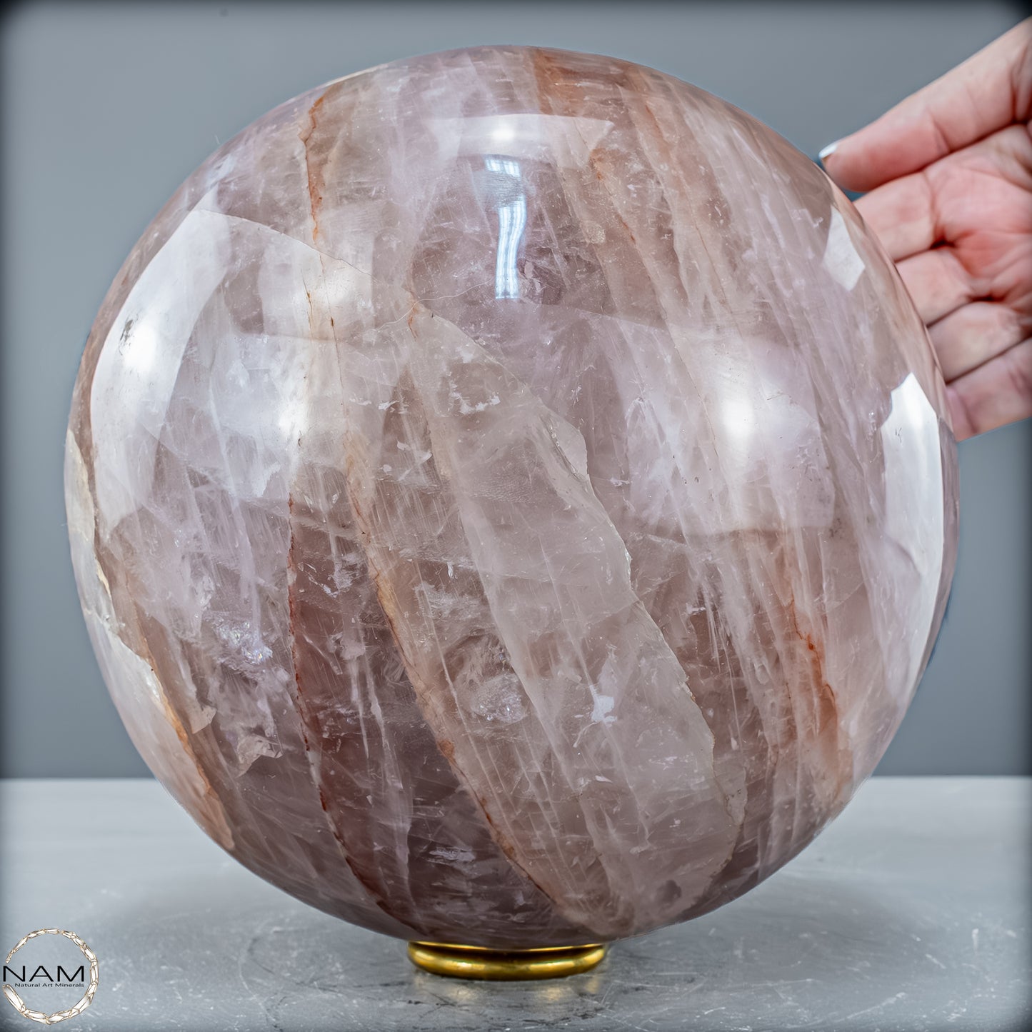 Natürliche Rote Feuerquarz Kristall-Kugel - 8831,42 g