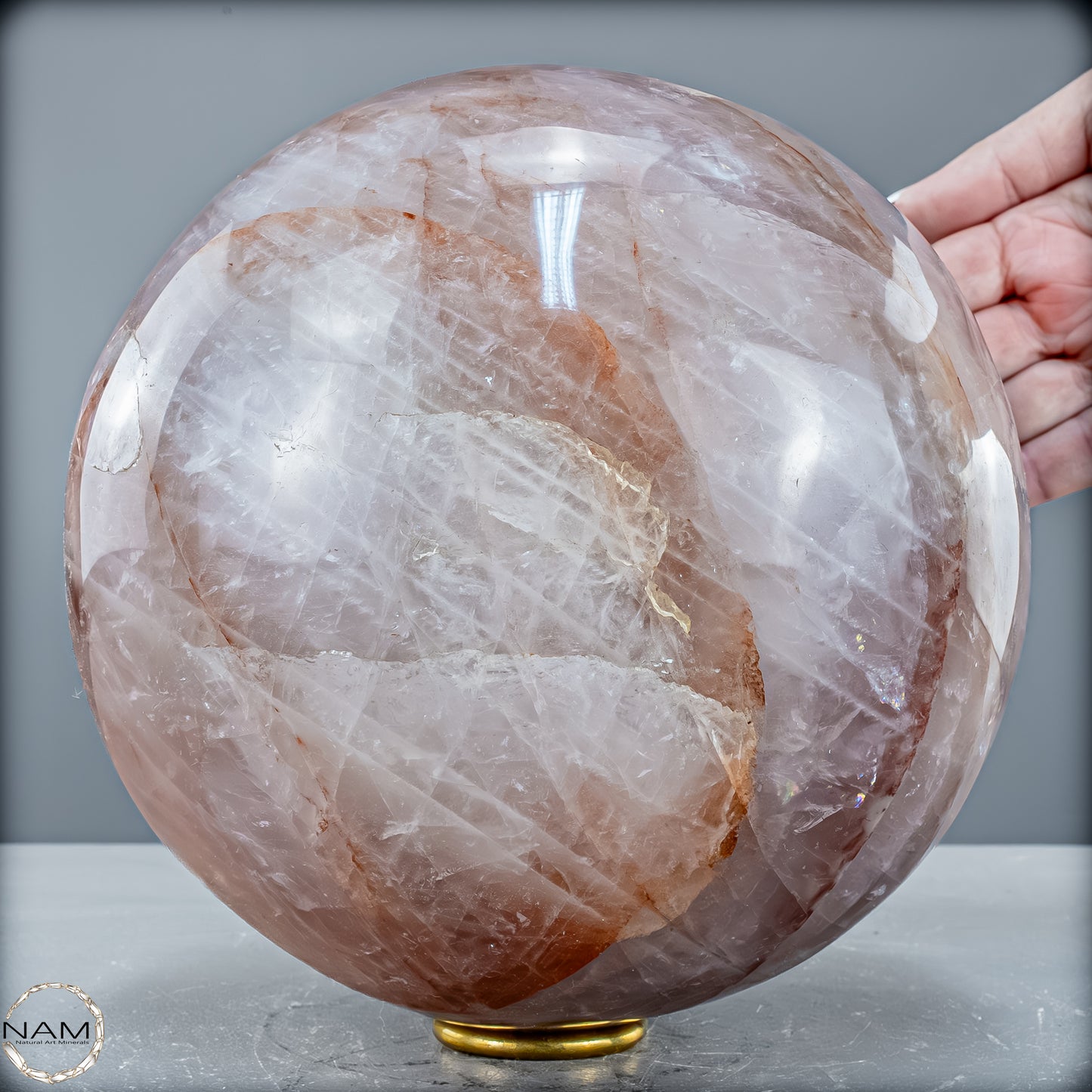 Natürliche Rote Feuerquarz Kristall-Kugel - 8831,42 g