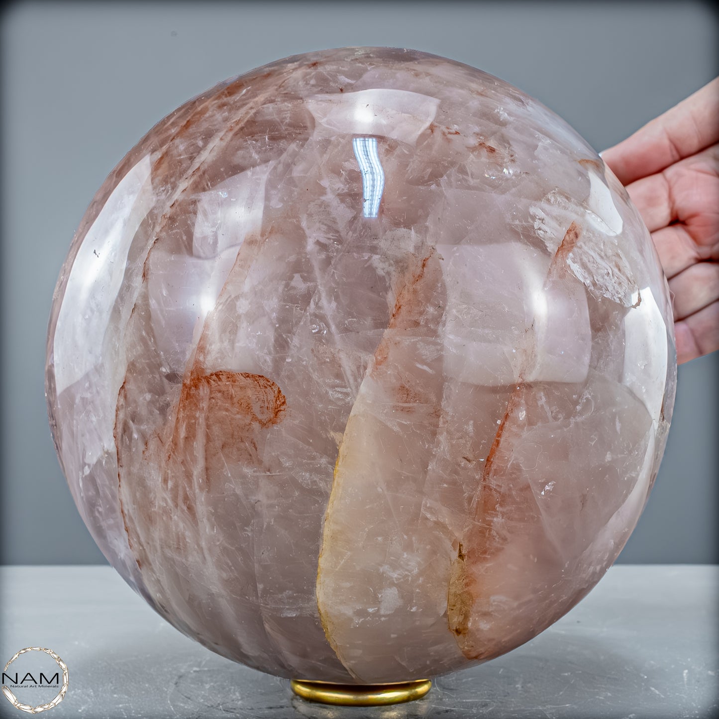 Natürliche Rote Feuerquarz Kristall-Kugel - 8831,42 g